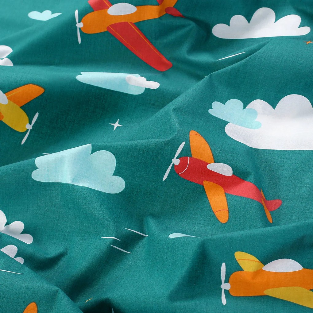 Goldea pamut gumis lepedő - repülős kalandok 90 x 200 cm