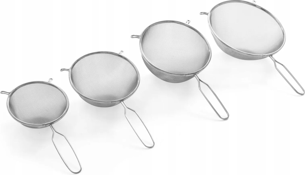 Sűrű Szita Rozsdamentes Acél Nyéllel Profi Konyhai Strapabíró