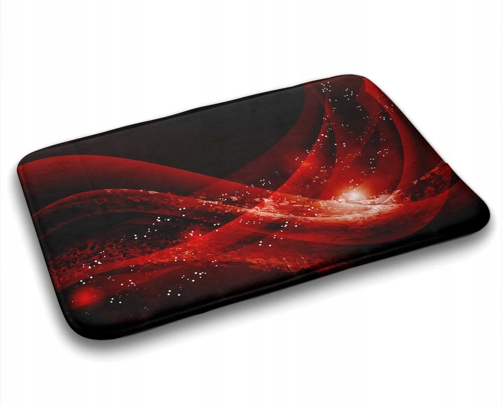 Fürdőszobaszőnyeg szőnyeg Piros absztrakt 75x45