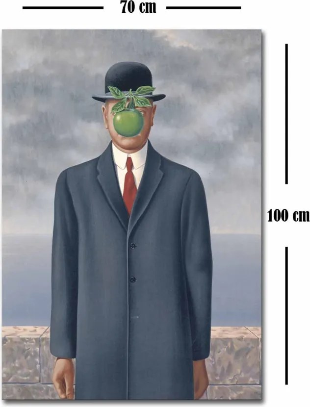70100FAMOUSART-069 René Magritte velúr vászonkép, 70 x 100 cm