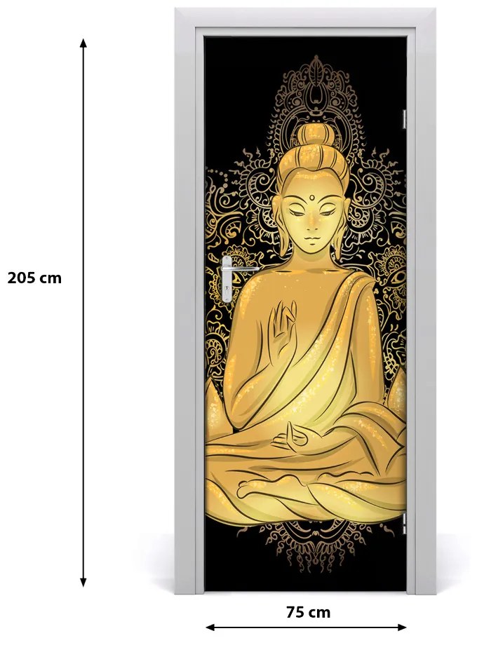 Poszter tapéta ajtóra Buddha mandala 95x205 cm