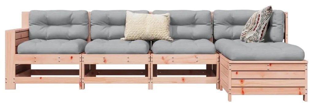 vidaXL 5 részes tömör duglászfenyő kerti kanapészett