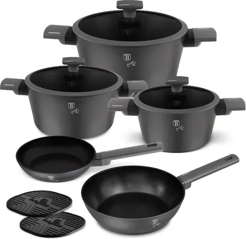 BerlingerHaus 10 részes edénykészlet Anthracite Collection(BH/8140N)