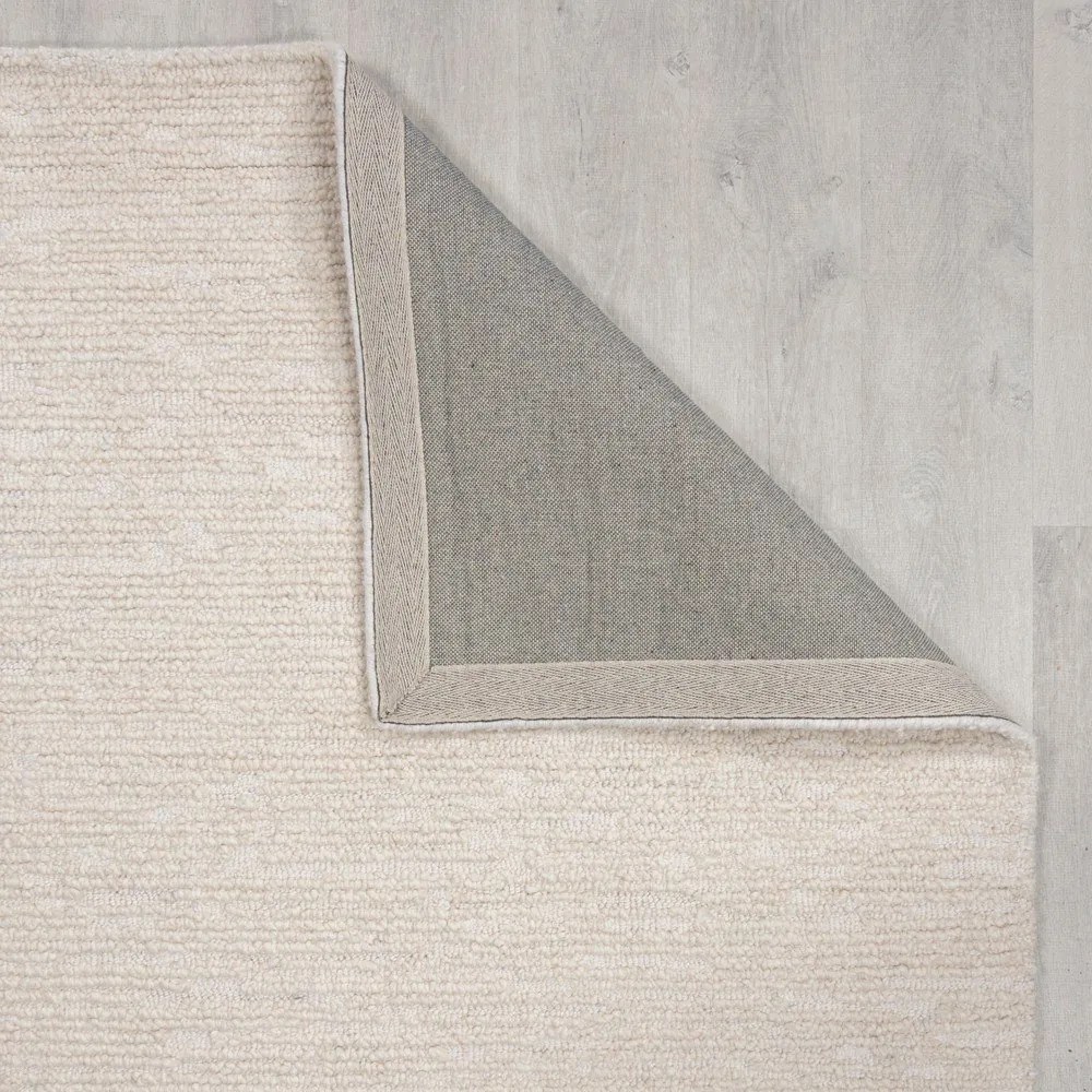 Elefántcsont színű kézi szövésű gyapjú futószőnyeg 80x230 cm Harris Boucle – Flair Rugs