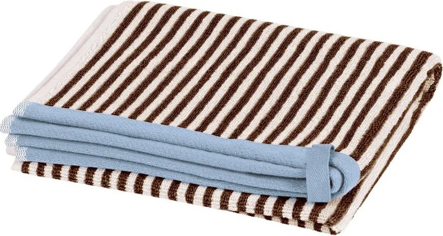 Barna-krémszínű frottír pamut törölköző 50x80 cm Gobo – noo.ma