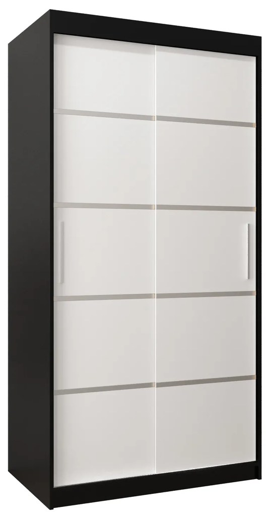 Ruhásszekrény 100 cm Verika 1 100 (fekete + fehér). 1063678