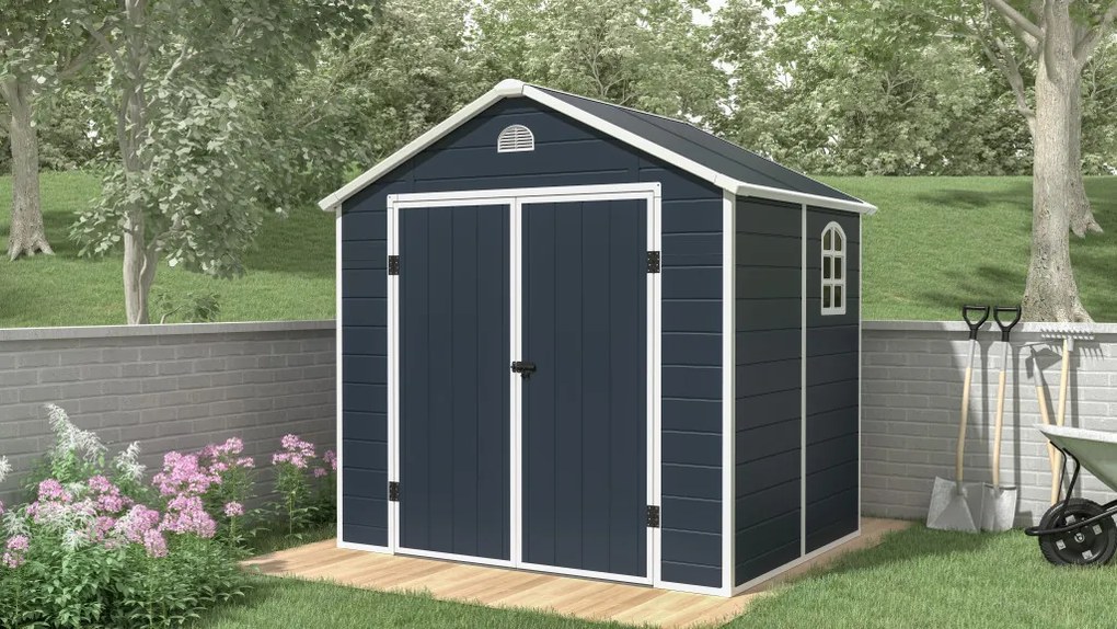 Ave G 8X6 műanyag kerti ház 242X192X239 cm