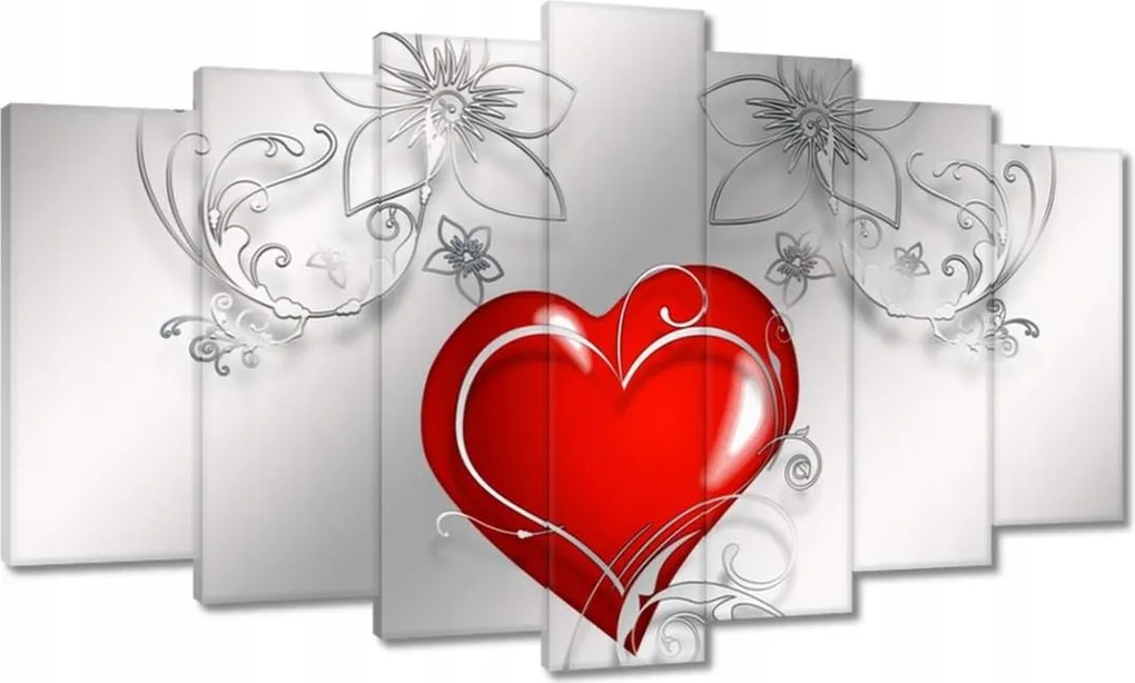 Vászonkép 140x80 Piros szív