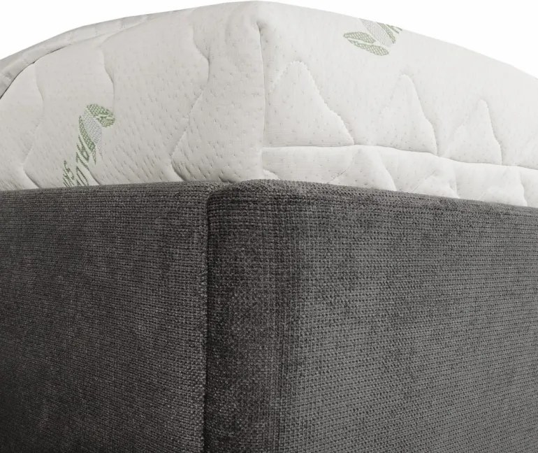 ZEFIRA kárpitozott ágy + rácsos rács + matrac EMI