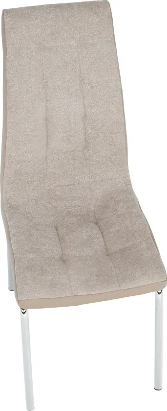 Étkezőszék, bézs/króm, GERDA NEW