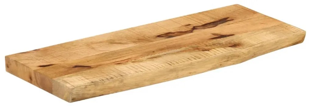 tömör nyers mangófa természetes élű asztallap 90 x 40 x 2,5 cm