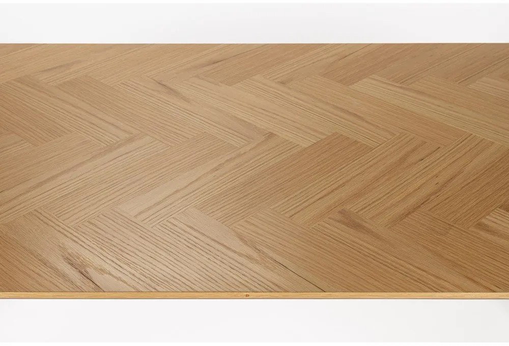 Étkezőasztal tölgyfa dekorral 90x180 cm Fabio – White Label