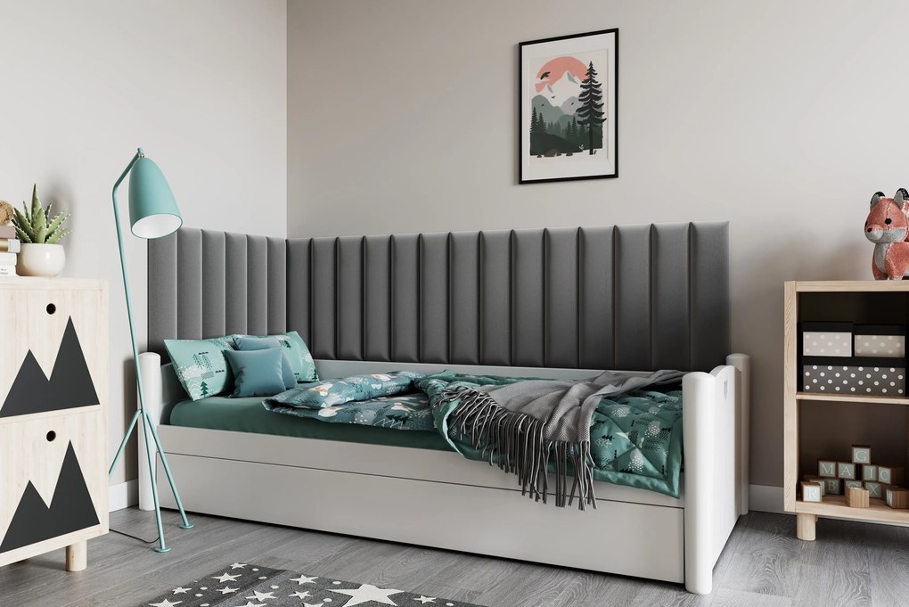 Kárpitozott panel Quadra 60x20 cm (kék). 1048480