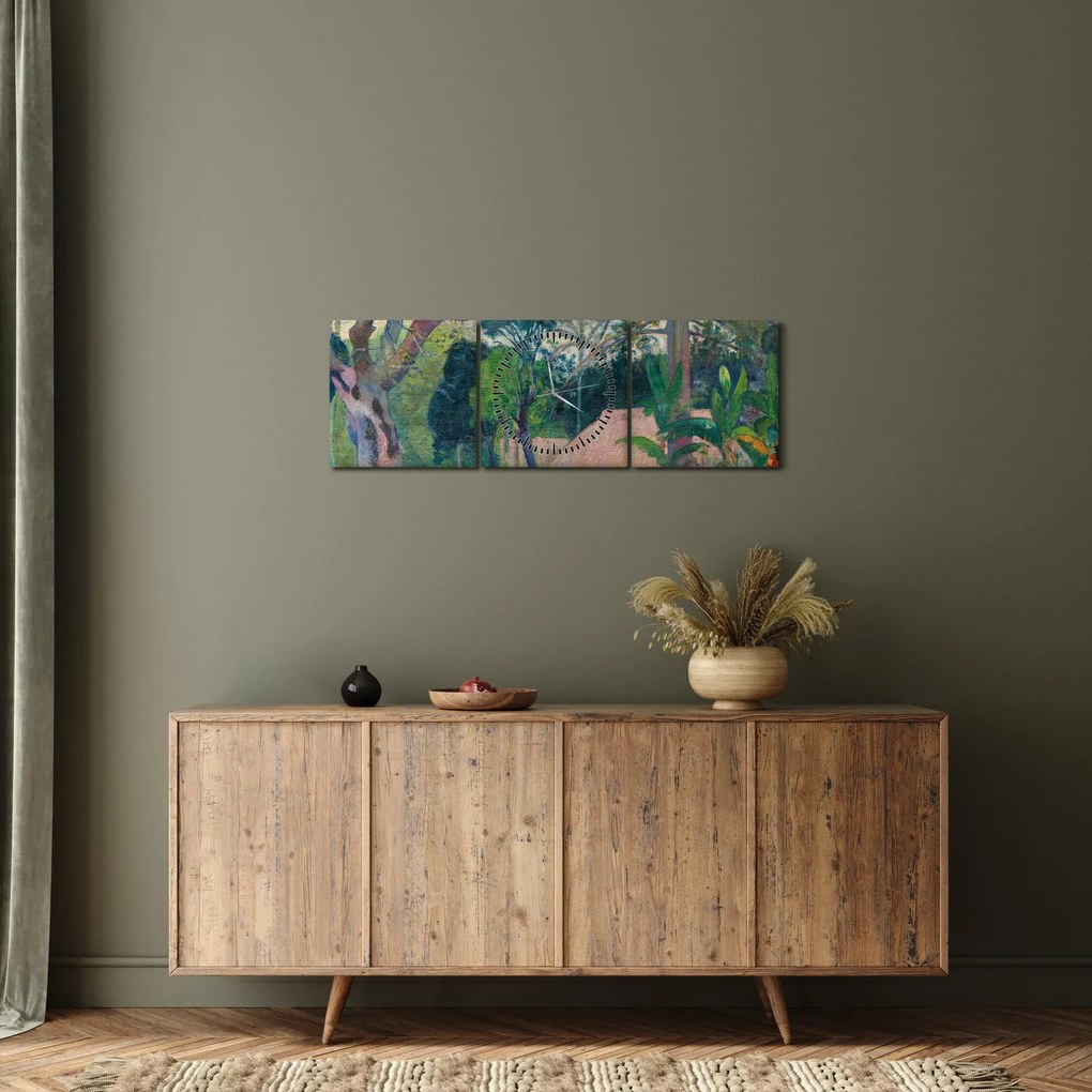 Kép - Paul Gauguin, Te raau rahi (The Big Tree), reprodukciók (órával) (90x30 cm)