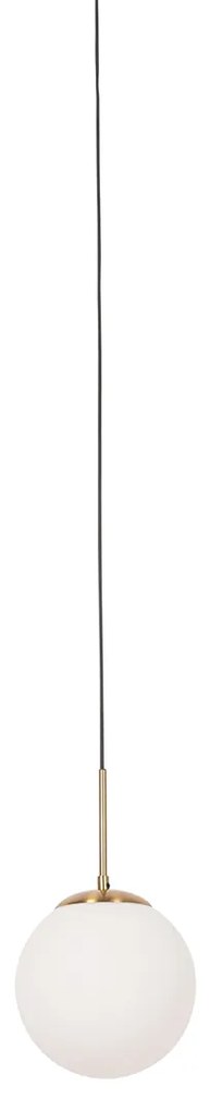 Art Deco függőlámpa arany színben, opálüveggel, fehér 1 fázisú sínadapterrel - Iconic Flore