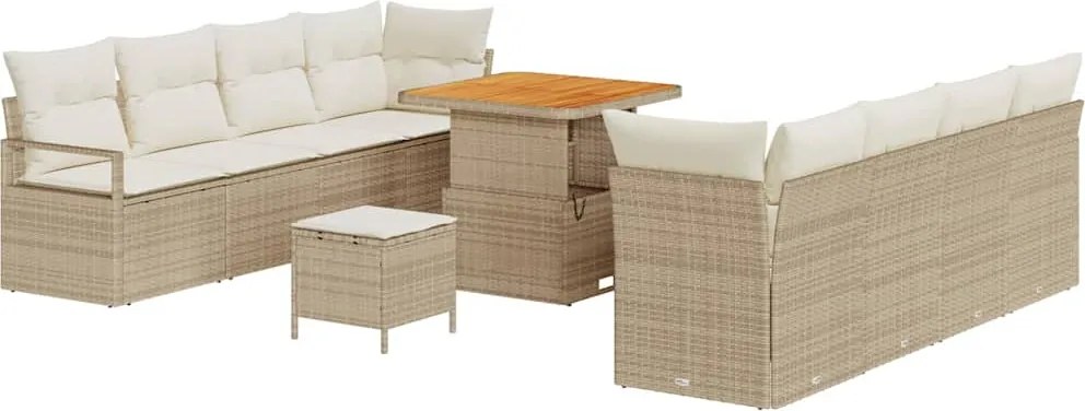 vidaXL Kerti Kanapé Szett párnával Beige és krém 80 x 80 x 71 cm