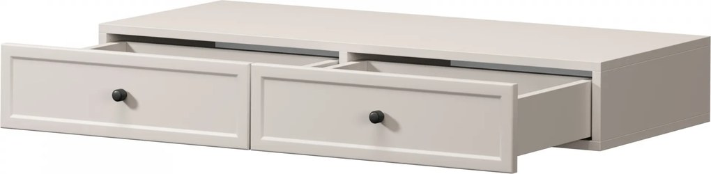 Lorini fali konzolasztal / fali toalettasztal 100 cm - kasmír / fekete fogantyúk