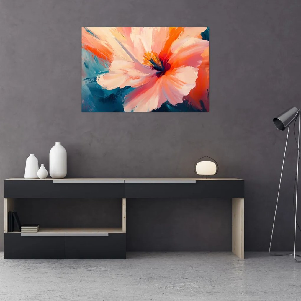 Kép - Festett virág (90x60 cm)