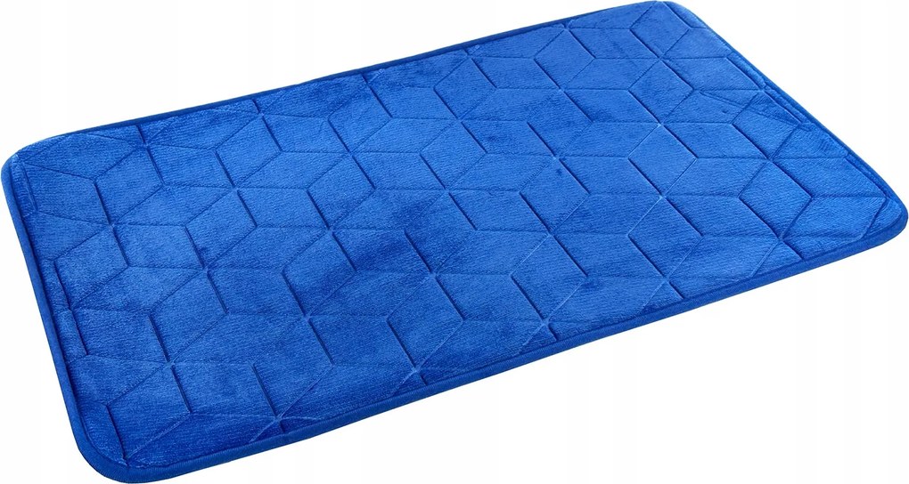 Fürdőszobaszőnyeg Csúszásgátló Sumba Kék Geometrikus 45x75 cm