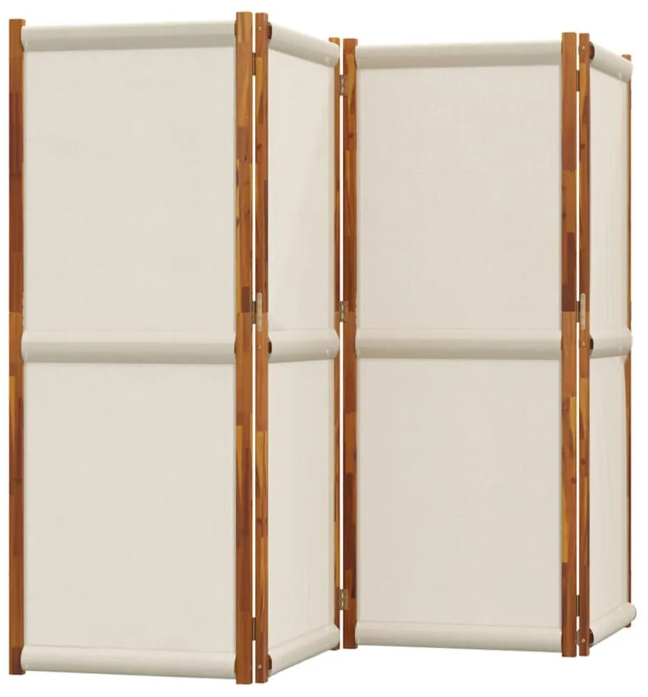világosszürke 4 paneles térelválasztó 280 x 180 cm