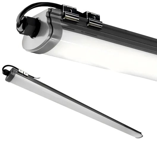 LED Pultmegvilágító LED/60W/230V 6000K 120 cm IP65 fekete