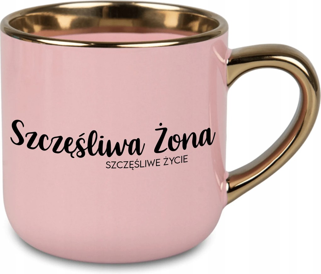 Bögre Nagy Rózsaszín Boldog Feleség Ajándék Feleség Férj Pár Házasság