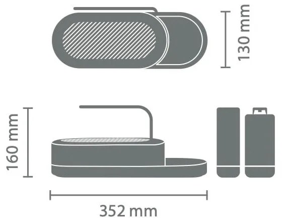 Szürke műanyag mosogatóeszköz tartó SinkStyle – Brabantia