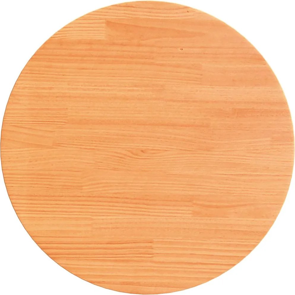 vidaXL viaszbarna tömör fenyőfa kerek asztallap Ø70 x 2,5 cm