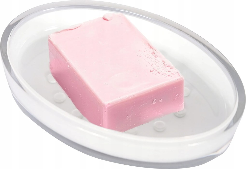 Fehér Akril Tartós, Átlátszó, Modern Szappantartó Fürdőszobába