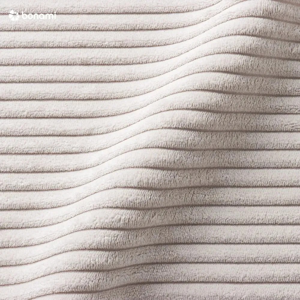 Krémszínű kordbársony kinyitható kanapé 195 cm Monaco – Bobochic Paris