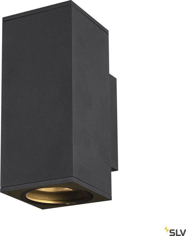 SLV 1003419 ENOLA SQUARE Modern Kültéri Fali Lámpa Antracit, Átlátszó LED IP65