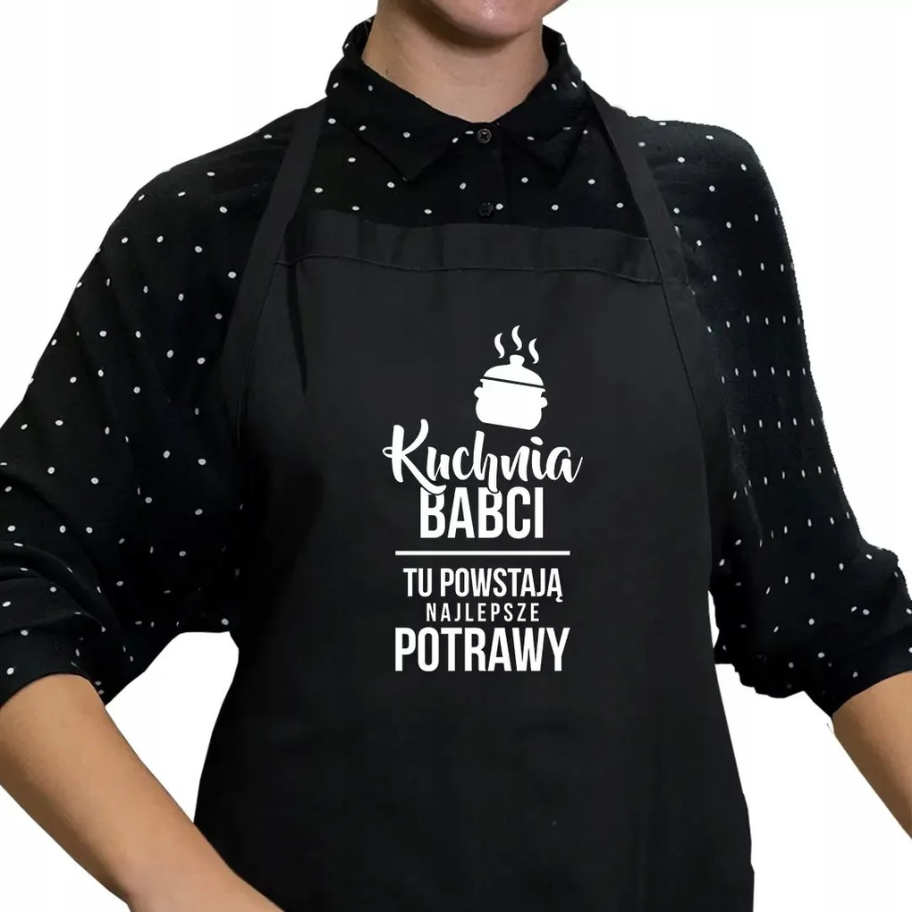 Vicces ajándék nagyinak, nyomott mintás kötény