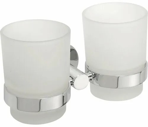 SAPHO XR902 X-Round dupla pohártartó, ezüst