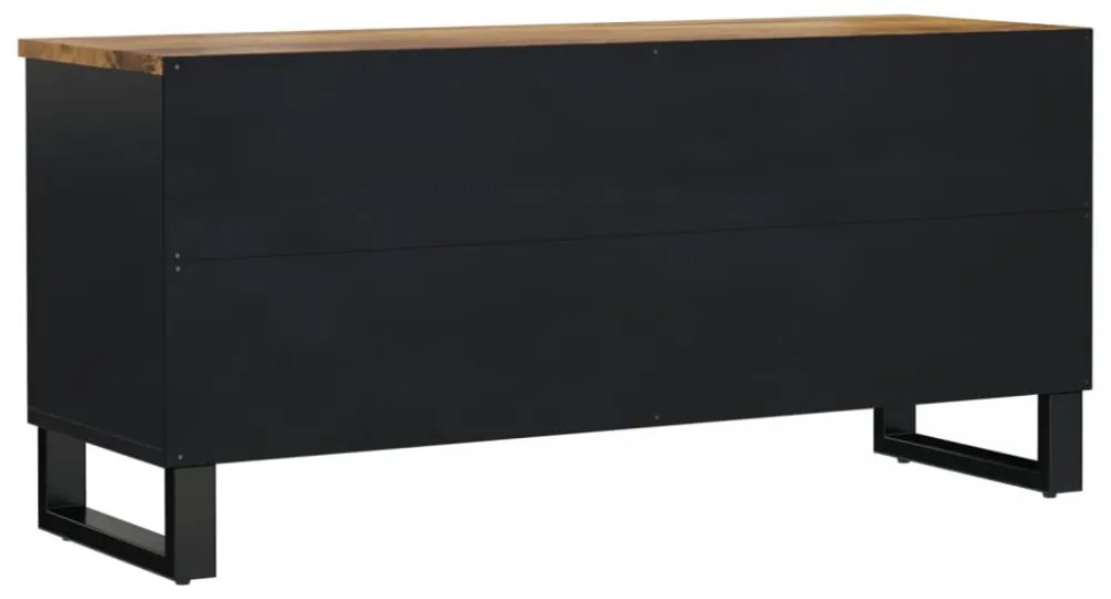 tömör mangófa és szerelt fa TV-szekrény 100 x 33 x 46 cm