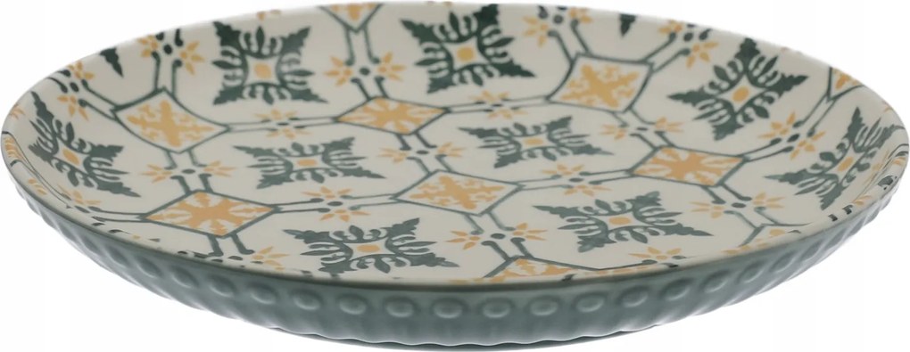 Uzsonnás Tányér Nagy Csempe 26 cm Kerámia Mosaique Vonal