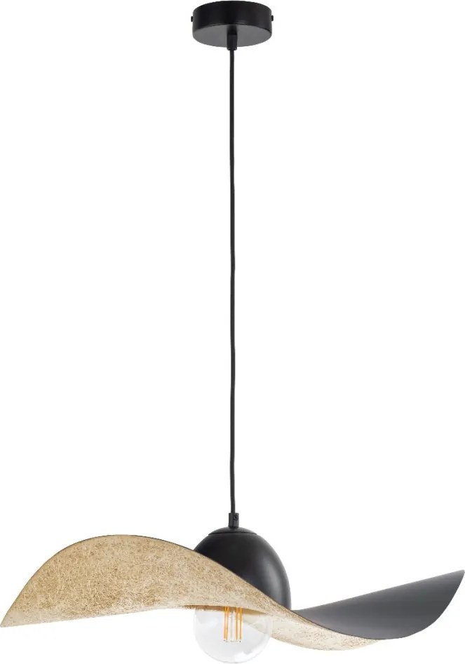 SIGMA LIGHTING 32347 KAPELLO Modern Függesztett Lámpa Fekete, Réz E27 IP20