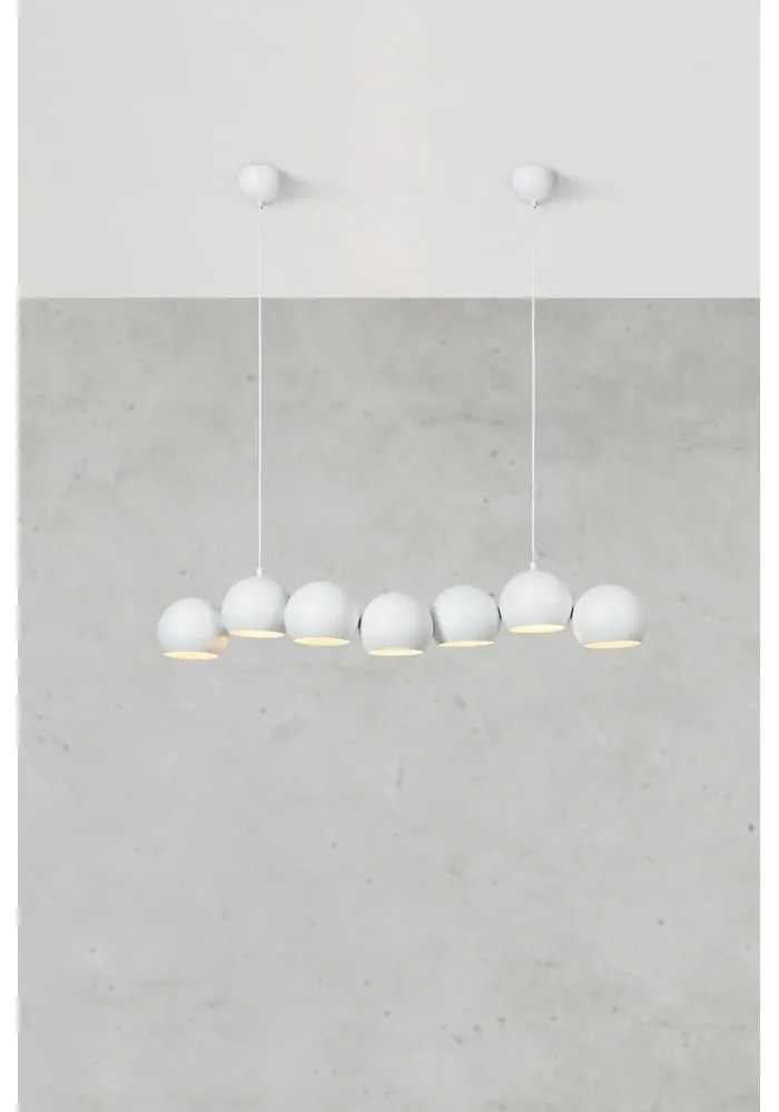 Fehér függőlámpa fém búrával Cupolo – Markslöjd