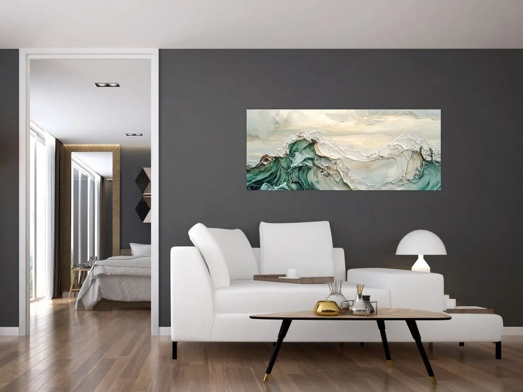Kép - 3D tengeri absztrakció (120x50 cm)