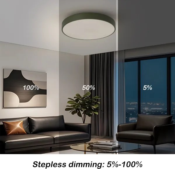 Brilagi - LED dimmelhető mennyezeti lámpatest POOL LED/48W/230V 3000-6000K 40 cm zöld+távirányító