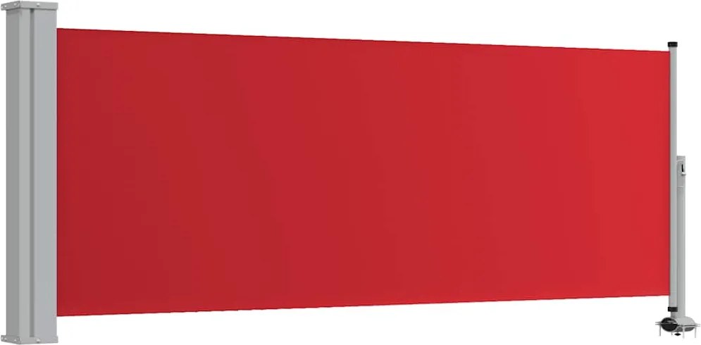 vidaXL piros behúzható oldalsó teraszi napellenző 100 x 300 cm