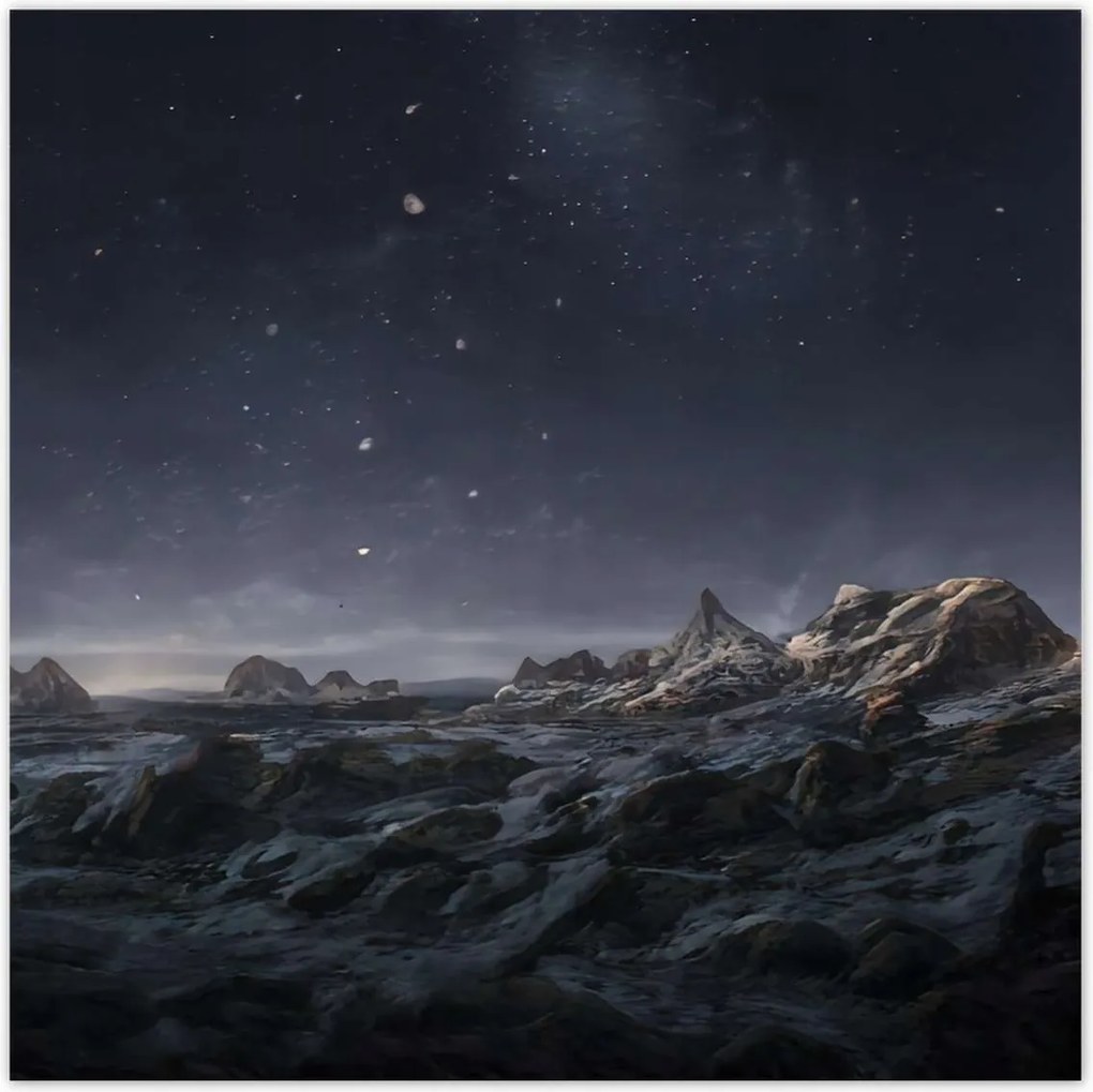 Poszterek 70x70 Éjszakai csodálatos hegyek