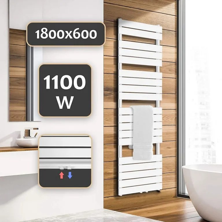 AQUAMARIN Fürdőszoba radiátor 180 x 60 cm fehér