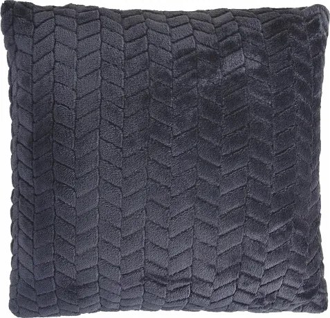 Puha, dombornyomott grafit párnahuzat 40x40 cm