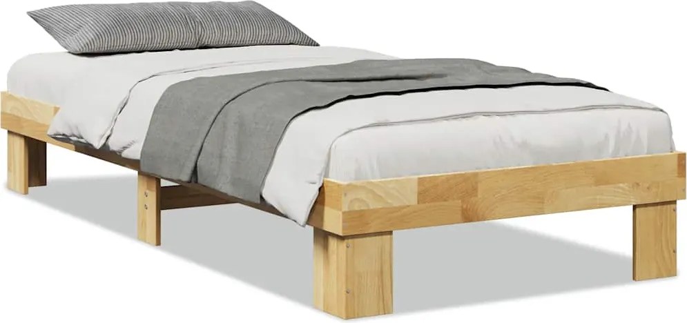 vidaXL ágykeret matrac nélkül 75x190 cm tömör fa tölgyfa