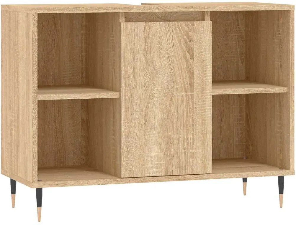 vidaXL sonoma tölgy színű szerelt fa mosdószekrény 80 x 33 x 60 cm