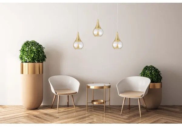 Csillár zsinóron LACRIMA WHITE 3xE27/60W/230V