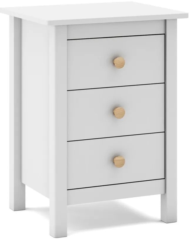 Fehér borovi fenyő gyerek éjjeliszekrény Max – Marckeric