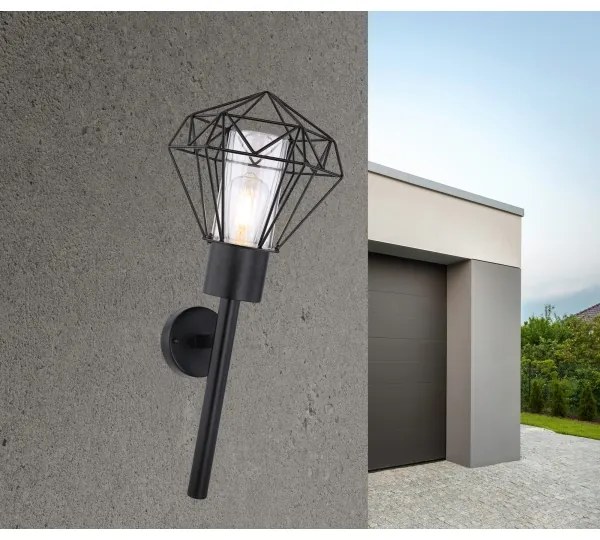 Globo 31355W - Kültéri fali lámpa HORACE 1xE27/15W/230V IP44