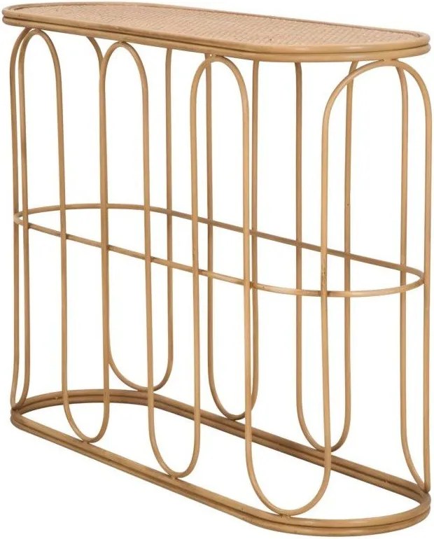 Natúr színű rattan konzolasztal 32x110 cm Samui – Mauro Ferretti