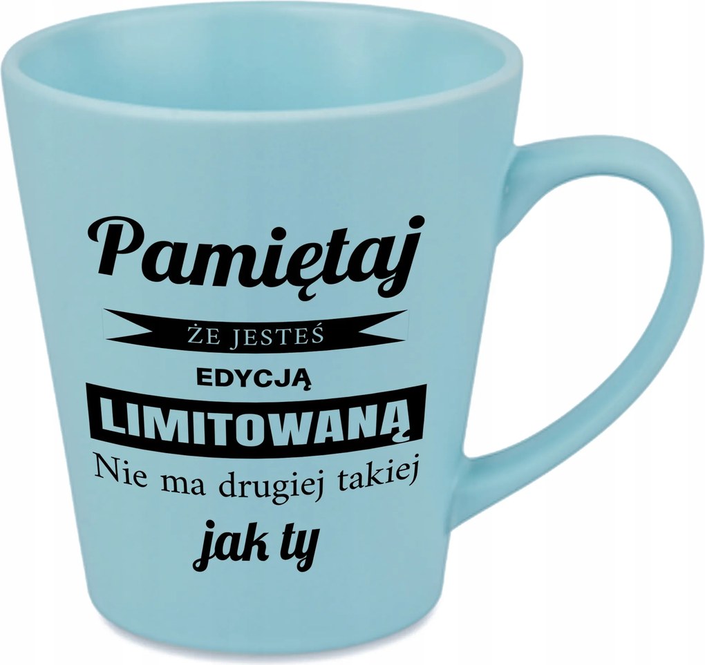 Latte bögre matt kék 300ml Vicces kütyü Ajándék Limitált